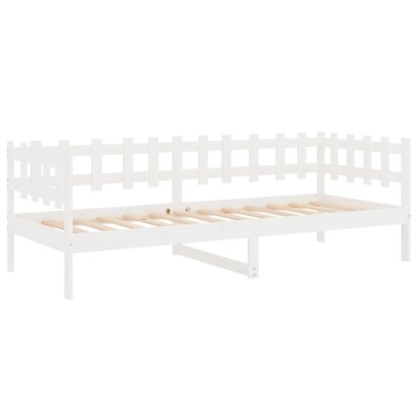 Slaapbank zonder matras 80x200 cm massief grenenhout wit 7