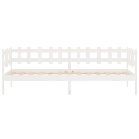 Slaapbank zonder matras 80x200 cm massief grenenhout wit 8