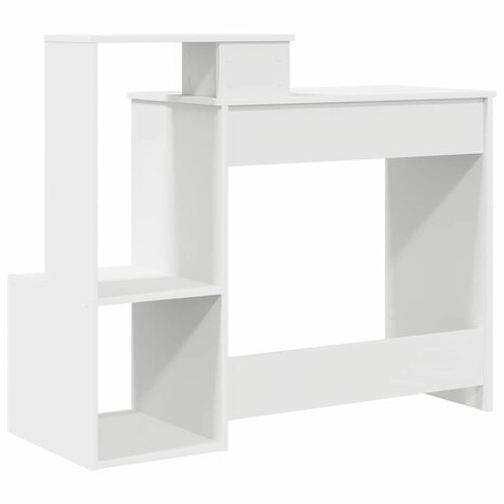 Bureau met lade met plank Wit 106 x 41 x 88.5 cm Bewerkt hout 8