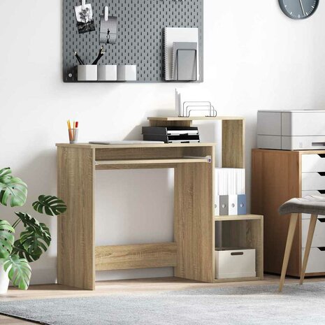 Bureau met lade Sonoma Eiken 106 x 41 x 88.5 cm Bewerkt hout 1