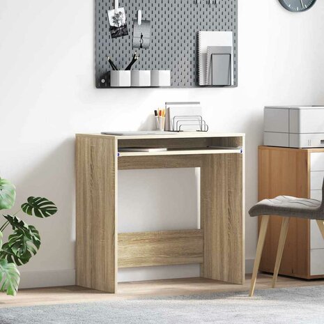 Bureau met lade Sonoma Eiken 77.5 x 43 x 79 cm Bewerkt hout 1