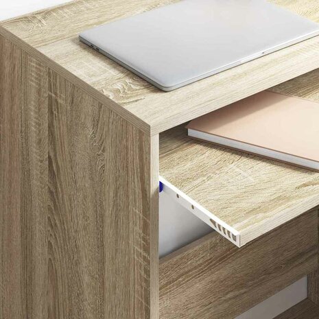 Bureau met lade Sonoma Eiken 77.5 x 43 x 79 cm Bewerkt hout 4