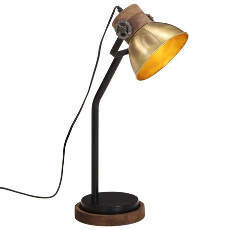 Bureaulamp 25 W E27 18x18x60 cm antiek messingkleurig 1