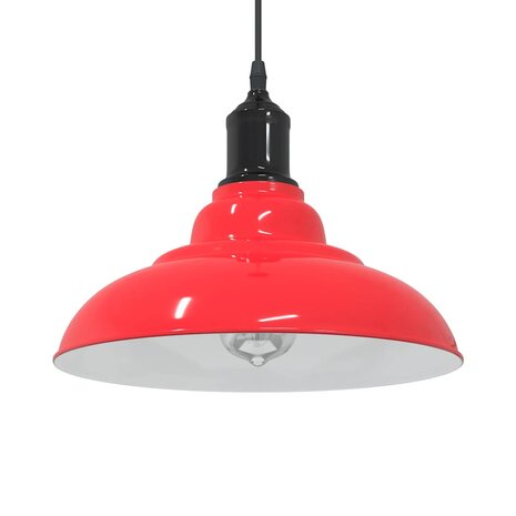 Hanglamp in hoogte verstelbaar E27 &Oslash;31 cm metaal glanzend rood 1