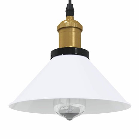 Hanglamp in hoogte verstelbaar E27 &Oslash;22 cm metaal glanzend wit 1