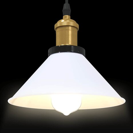 Hanglamp in hoogte verstelbaar E27 &Oslash;22 cm metaal glanzend wit 6