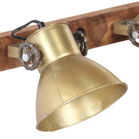 Wandlamp industrieel E27 90x25 cm messingkleurig 4