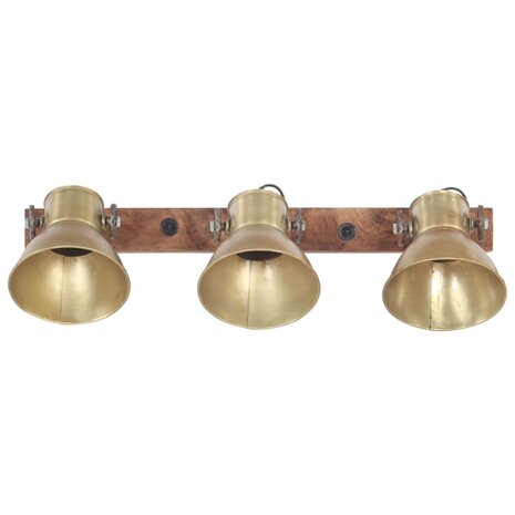Wandlamp industrieel E27 65x25 cm messingkleurig 3