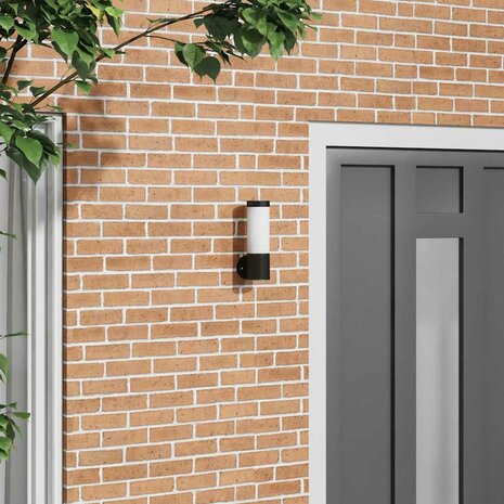 Buiten Wandlamp Zwart 12 x 8,5 x 27 cm 1