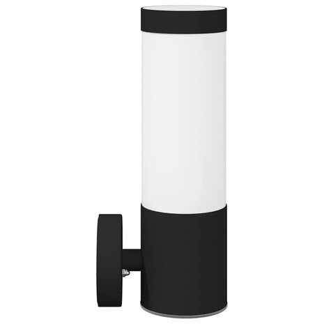 Buiten Wandlamp 2 pcs Zwart 12 x 8,5 x 27 cm 6