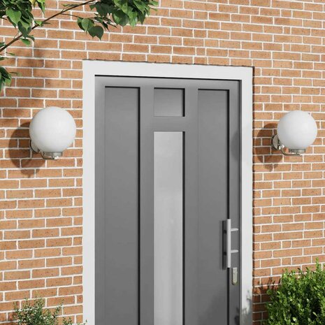 Buiten Wandlamp 2 pcs Zilver 29 x 25 x 33 cm 1