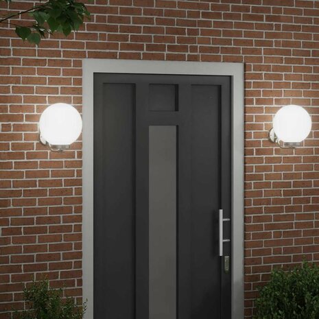 Buiten Wandlamp 2 pcs Zilver 29 x 25 x 33 cm 3