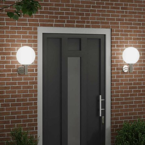 Buiten Wandlamp 2 pcs Zilver 28 x 25 x 38 cm 3