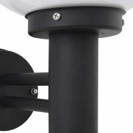 Buiten Wandlamp 2 pcs Zwart 28 x 25 x 38 cm 9