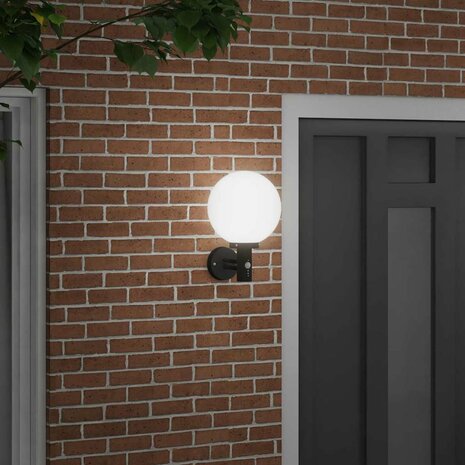 Buiten Wandlamp Zwart 28 x 25 x 38 cm 3