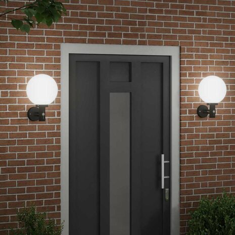 Buiten Wandlamp 2 pcs Zwart 28 x 25 x 38 cm 3