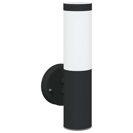 Buiten Wandlamp 2 pcs Zwart 15 x 7,5 x 33 cm 4