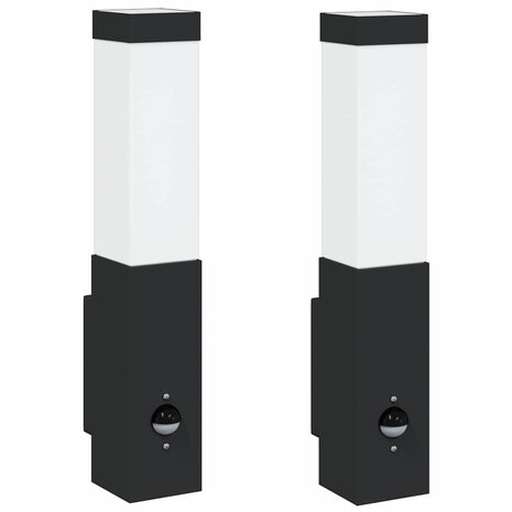 Buiten Wandlamp 2 pcs Zwart 10.5 x 6 x 33 cm 2