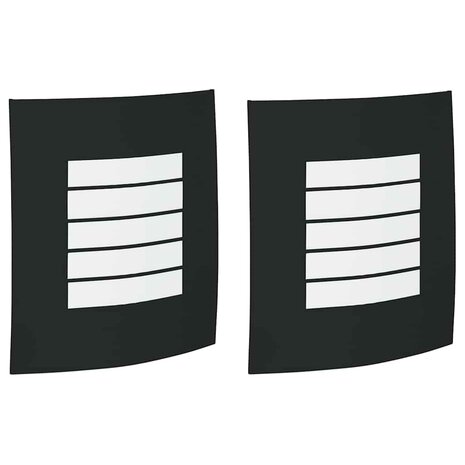 Buiten Wandlamp 2 pcs Zwart 23.5 x 9 x 26 cm 2