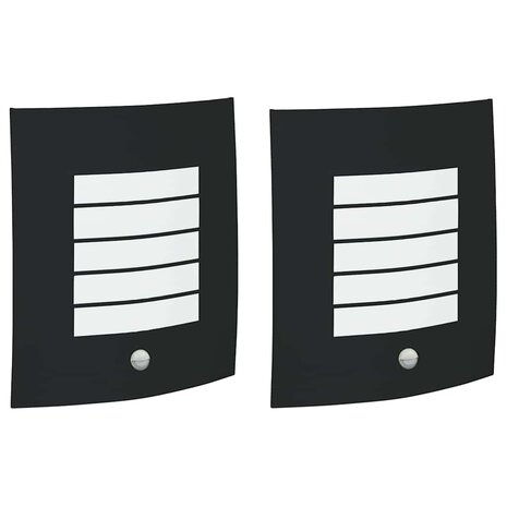 Buiten Wandlamp 2 pcs Zwart 23.5 x 9 x 26 cm 2