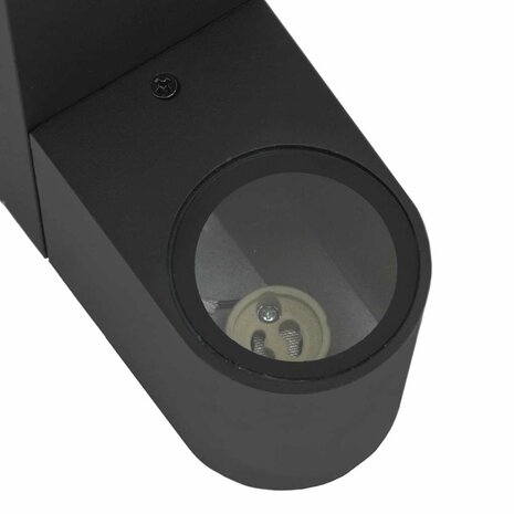 Buiten Wandlamp 2 pcs Zwart 12 x 7 x 15 cm Roestvrij staal 9