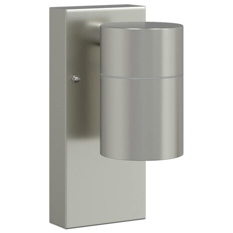 Buiten Wandlamp 2 pcs Zilver 6,5 x 10,5 x 16 cm RVS en Glas 4