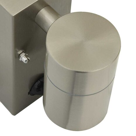 Buiten Wandlamp Zilver 6,5 x 10,5 x 16 cm RVS en Glas 7