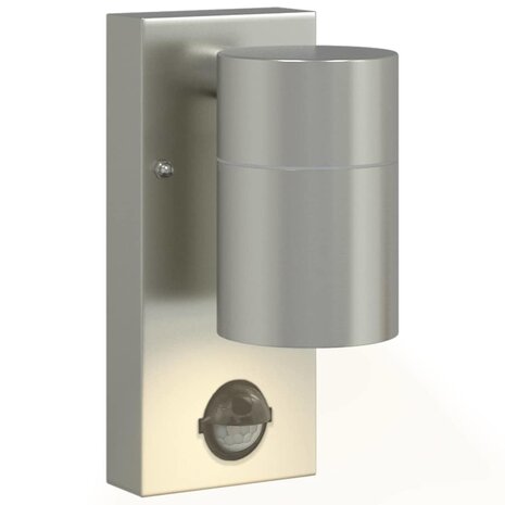 Buiten Wandlamp Zilver 6,5 x 10,5 x 16 cm RVS en Glas 9