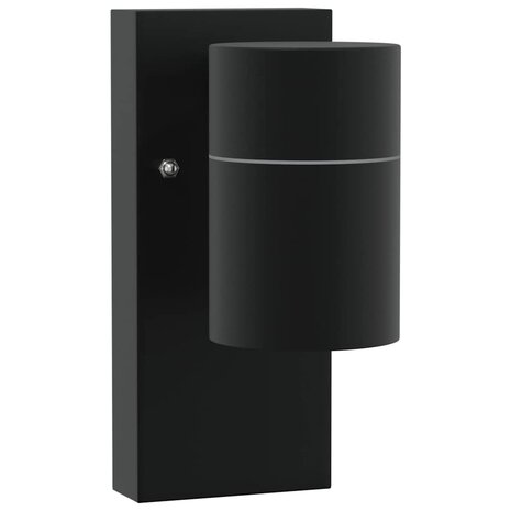 Buiten Wandlamp 2 pcs Zwart 6,5 x 10,5 x 16 cm RVS en Glas 4