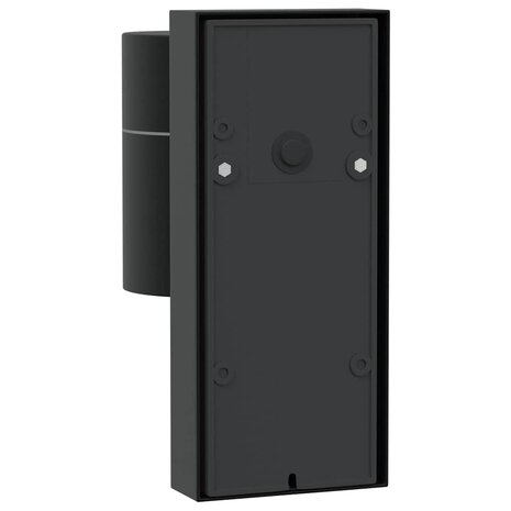 Buiten Wandlamp 2 pcs Zwart 6,5 x 10,5 x 16 cm RVS en Glas 7
