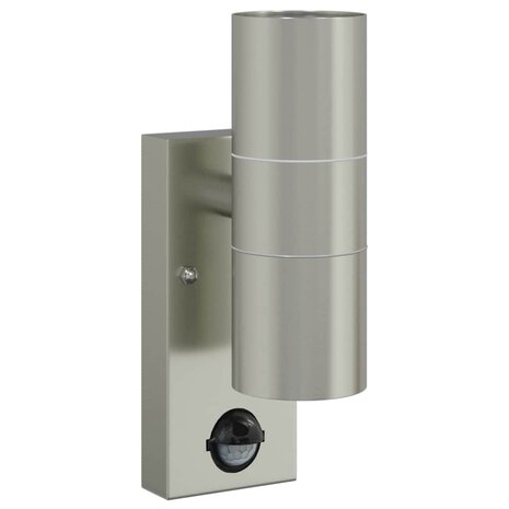 Buiten Wandlamp 2 pcs Zilver 7 x 10 x 22 cm RVS en Glas 4