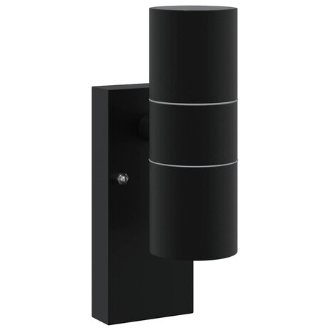 Buiten Wandlamp Zwart 7 x 10 x 22 cm RVS en Glas 2