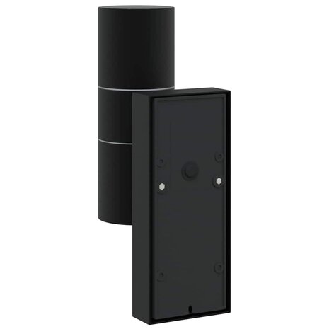 Buiten Wandlamp Zwart 7 x 10 x 22 cm RVS en Glas 6