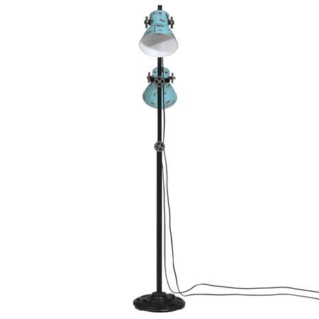Vloerlamp 25 W E27 25x25x90/140 cm verweerd blauw 3