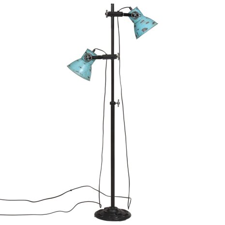 Vloerlamp 25 W E27 25x25x90/140 cm verweerd blauw 4
