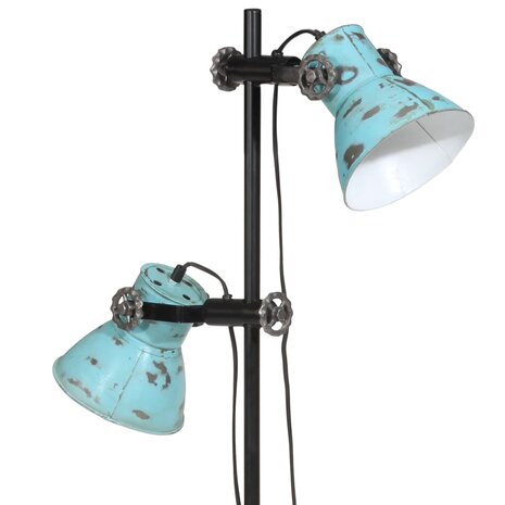 Vloerlamp 25 W E27 25x25x90/140 cm verweerd blauw 9