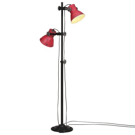 Vloerlamp 25 W E27 25x25x90/140 cm verweerd rood 1