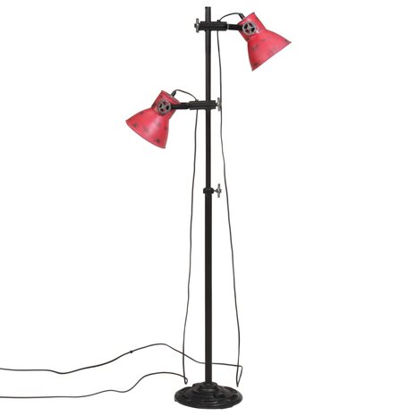 Vloerlamp 25 W E27 25x25x90/140 cm verweerd rood 4