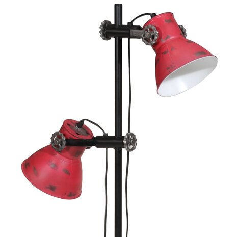 Vloerlamp 25 W E27 25x25x90/140 cm verweerd rood 9