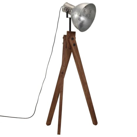 Vloerlamp 25 W E27 45x45x120 cm vintage zilverkleurig 2