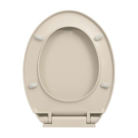 Toiletbril soft-close ovaal abrikooskleurig 6