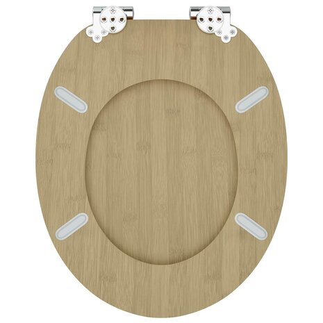 Zachte sluit toiletbril Lichte Bamboekleur 44 x 38 cm MDF-plaat 8