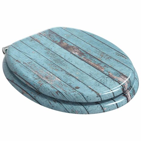 Zachte sluit toiletbril Blauw 44 x 38 cm MDF-plaat 2