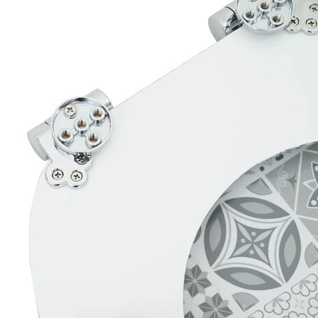 Zachte sluit toiletbril Blauw en Wit Porselein 44 x 38 cm 6