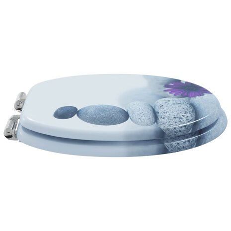 Zachte sluit toiletbril Grijs 44 x 38 cm MDF-plaat 3