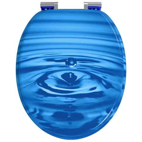 Zachte sluit toiletbril Blauwe Druppel 44 x 38 cm MDF-plaat 4