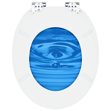 Zachte sluit toiletbril Blauwe Druppel 44 x 38 cm MDF-plaat 8