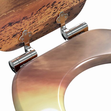 Zachte sluit toiletbril Oranje 44 x 38 cm MDF-plaat 5