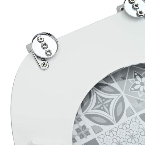 Zachte sluit toiletbril Grijs 44 x 38 cm MDF-plaat 6