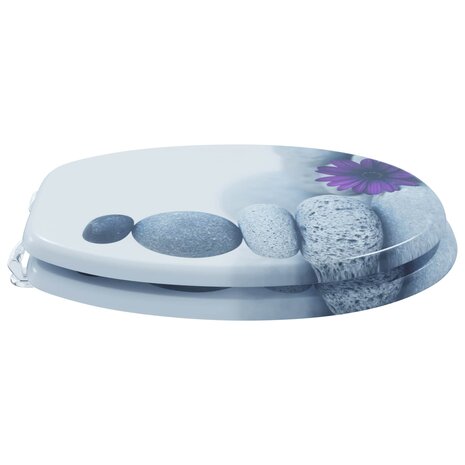 Zachte sluit toiletbril Grijs 44 x 38 cm MDF-plaat 3